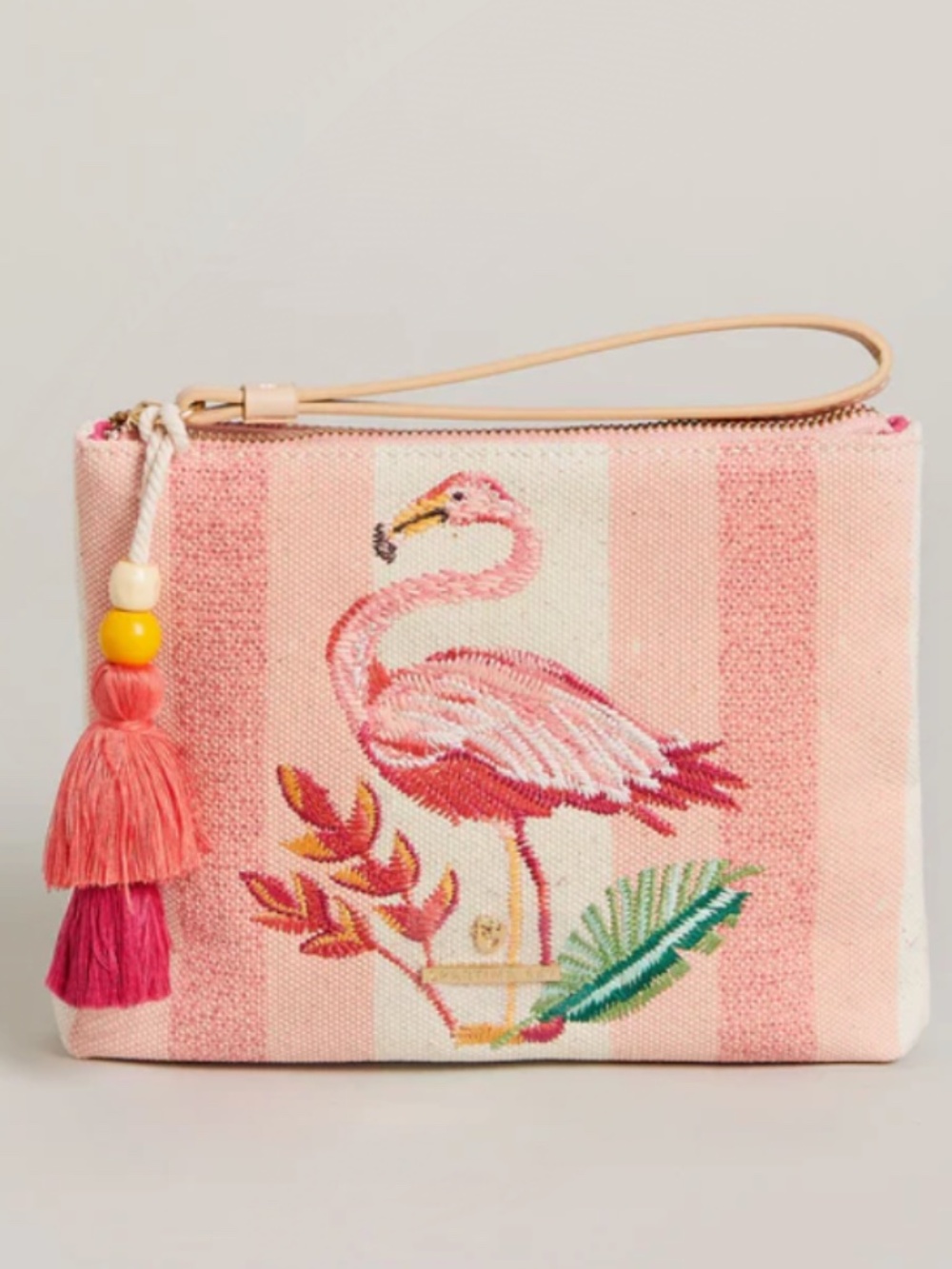 NWT Spartina 449 Tropic Flamingo Carina Wristlet